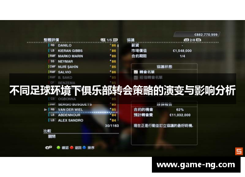 不同足球环境下俱乐部转会策略的演变与影响分析
